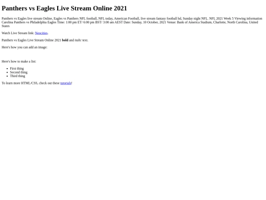 PanthersvsEagles screenshot