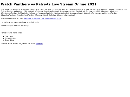 PanthersvsPatriots screenshot