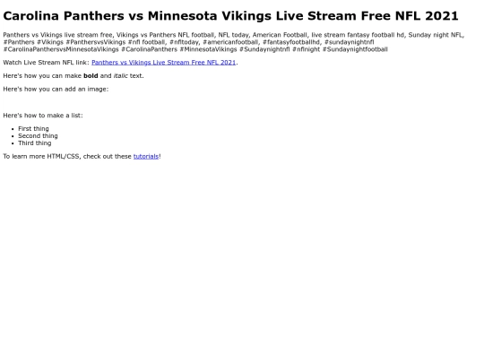 PanthersvsVikings screenshot