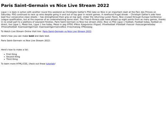 ParisSaint-GermainvsNiceLiveStream2022 screenshot
