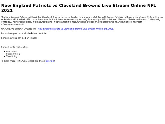 PatriotsvsBrowns screenshot