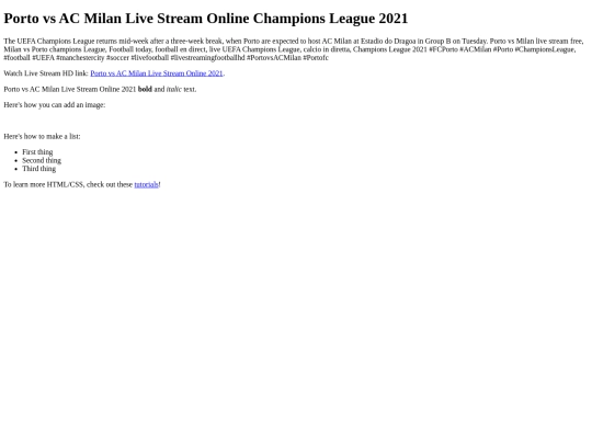 PortovsACMilan screenshot