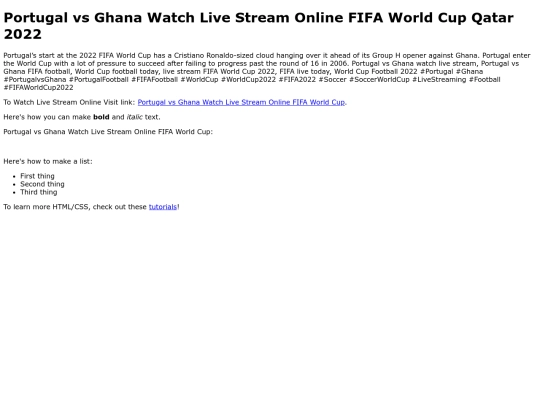 PortugalvsGhanaWatchLiveStreamOnlineFIFAWorldCup2022 screenshot