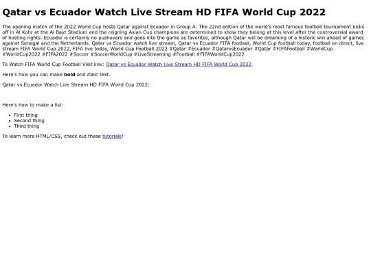QatarvsEcuadorWatchLiveStreamHDFIFAWorldCup2022 screenshot