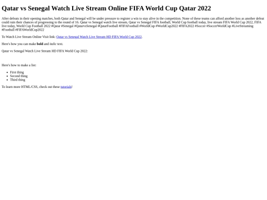 QatarvsSenegalWatchLiveStreamHDFIFAWorldCup2022 screenshot