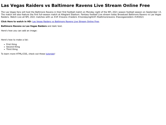 RaidersvsRavens screenshot