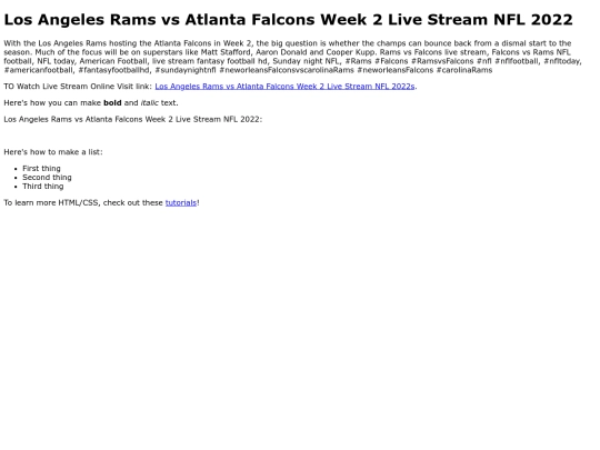 RamsvsFalcons screenshot