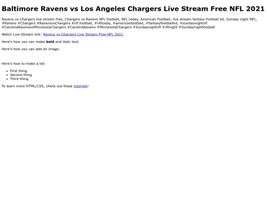 RavensvsChargers screenshot