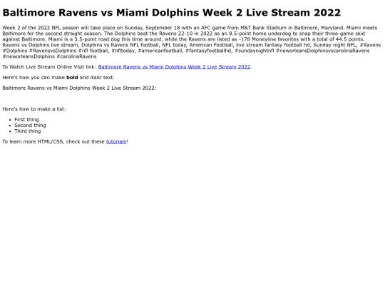 RavensvsDolphins screenshot