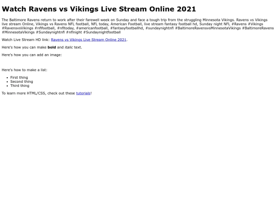 RavensvsVikings screenshot