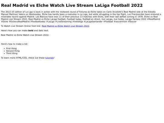 RealMadridvsElcheWatchLiveStream2022 screenshot