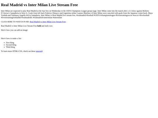 RealMadridvsInterMilan screenshot