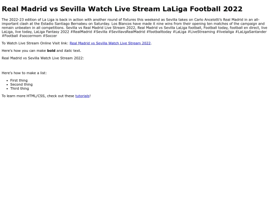 RealMadridvsSevillaWatchLiveStream2022 screenshot