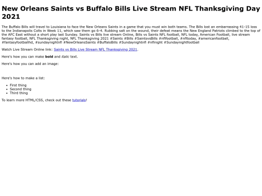 SaintsvsBills screenshot