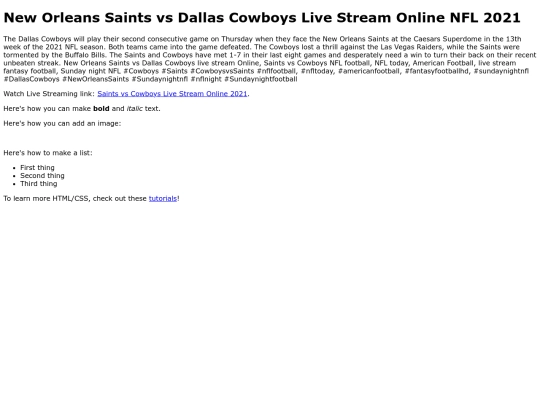 SaintsvsCowboys screenshot