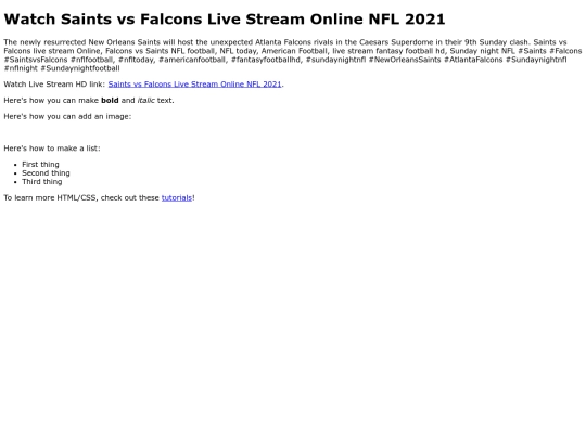 SaintsvsFalcons screenshot