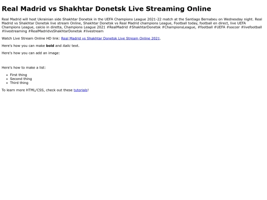 ShakhtarDonetskvsRealMadrid screenshot