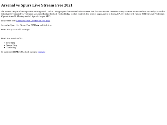 SpursvsArsenal screenshot