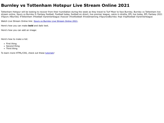 SpursvsBurnley screenshot