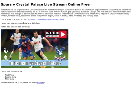 SpursvsCrystalpalace screenshot