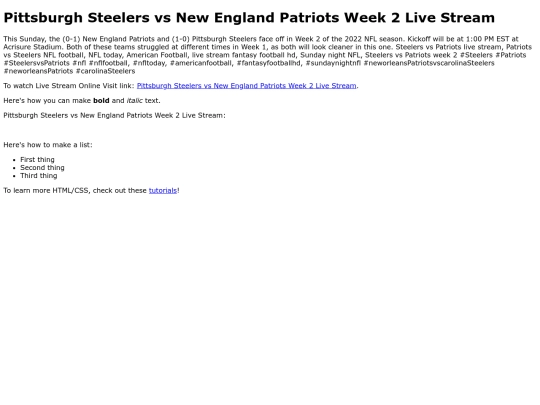 SteelersvsPatriot screenshot