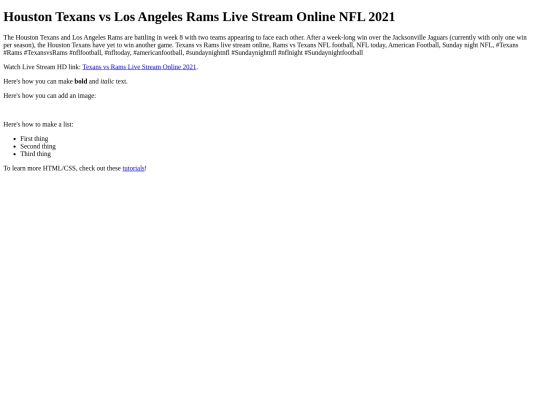 TexansvsRams screenshot