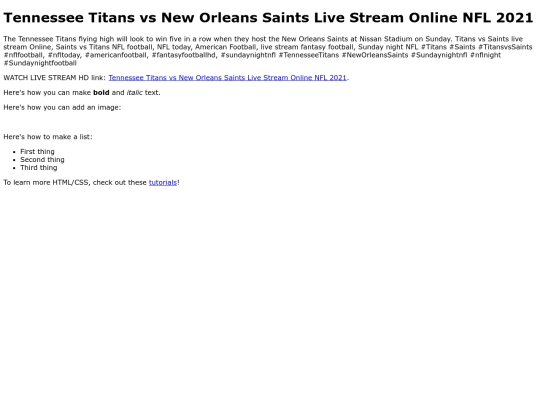 TitansvsSaints screenshot