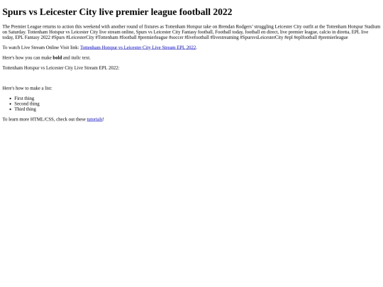 TottenhamHotspurvsLeicesterCity screenshot