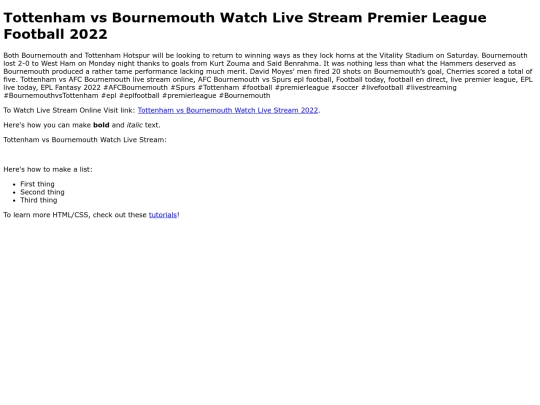 TottenhamvsBournemouthWatchLiveStream screenshot