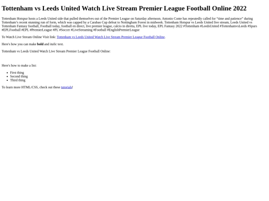 TottenhamvsLeedsLiveStreamWatch2022PremierLeagueFootballOnline screenshot