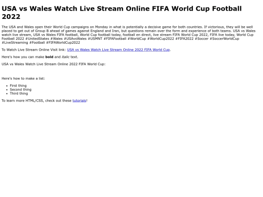 USAvsWalesWatchLiveStreamOnline2022FIFAWorldCup screenshot
