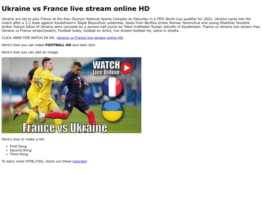 UkrainevsFrance screenshot