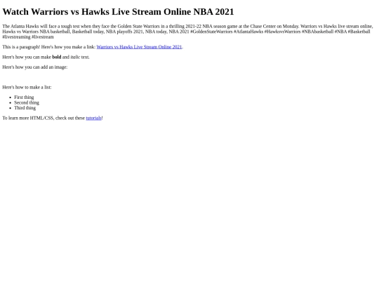 WarriorsvsHawks screenshot