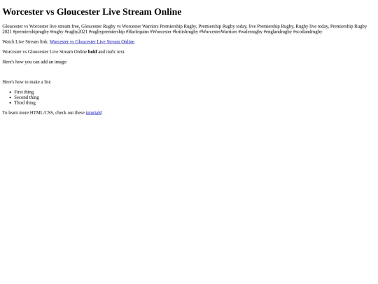 WorcestervsGloucester screenshot