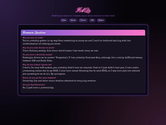 faq screenshot
