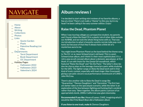posts/2023-08-09-Album-Reviews-I screenshot