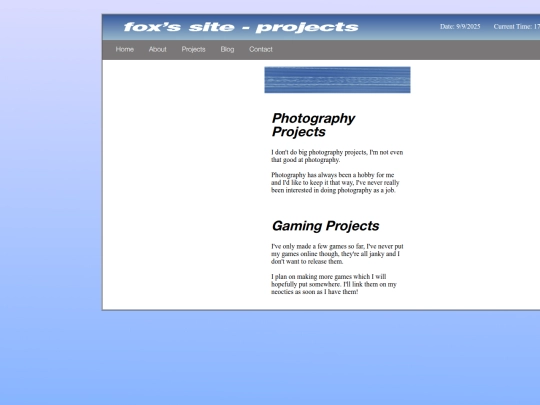 projects screenshot