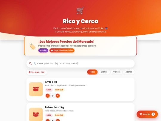 Rico y cerca supermarket screenshot