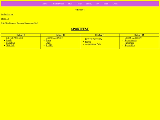 Lists_Table screenshot