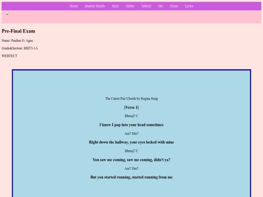 Lyrics screenshot