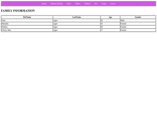 Table screenshot