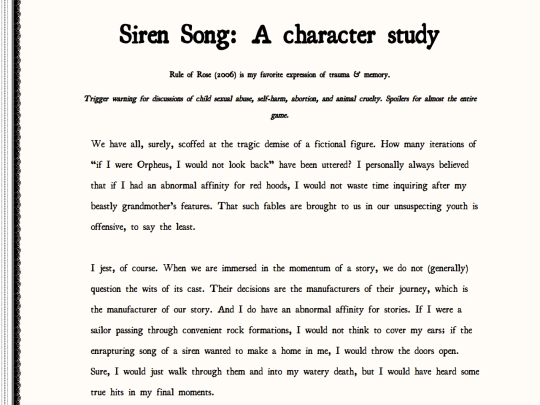 Siren Song screenshot