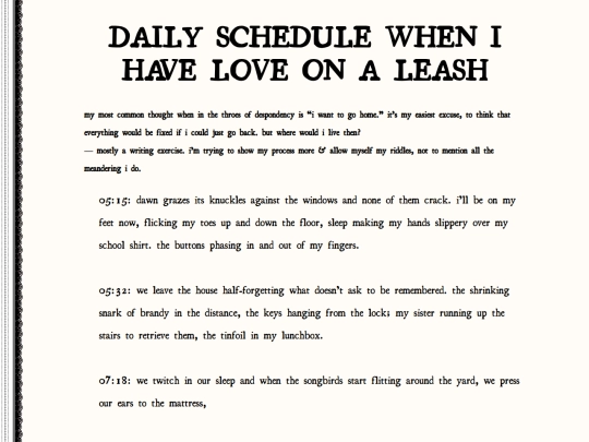 daily schedule screenshot