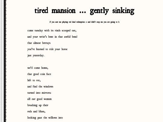 tired mansion…gently sinking screenshot