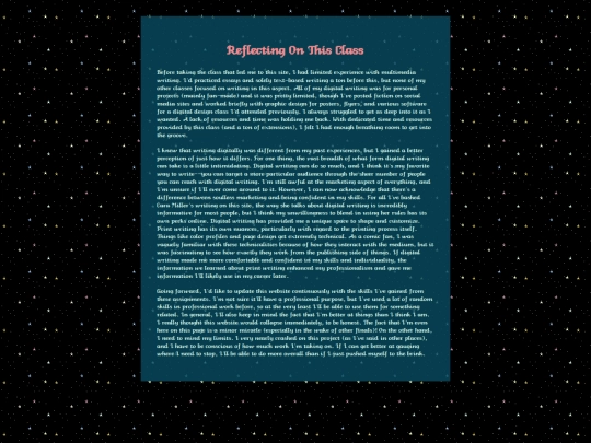 reflectionletter screenshot