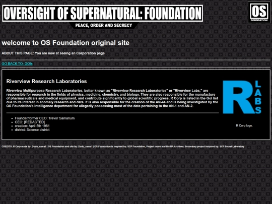 corporations/R-Corp screenshot