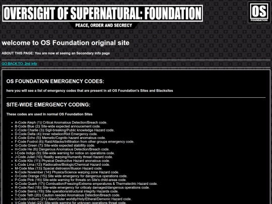 secondary/codes screenshot
