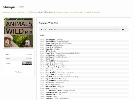musiquelibre/animals screenshot