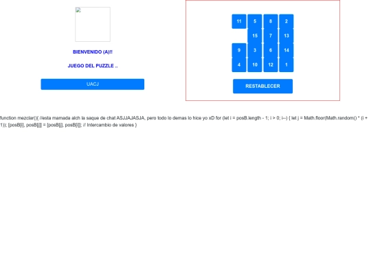 Html Rompecabezas/Boton reestablecer screenshot