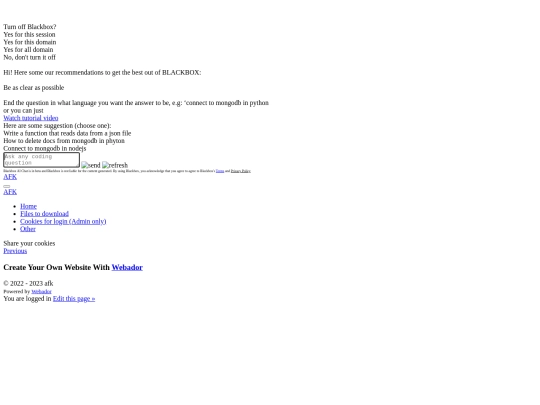afk/cookiesforlogin screenshot